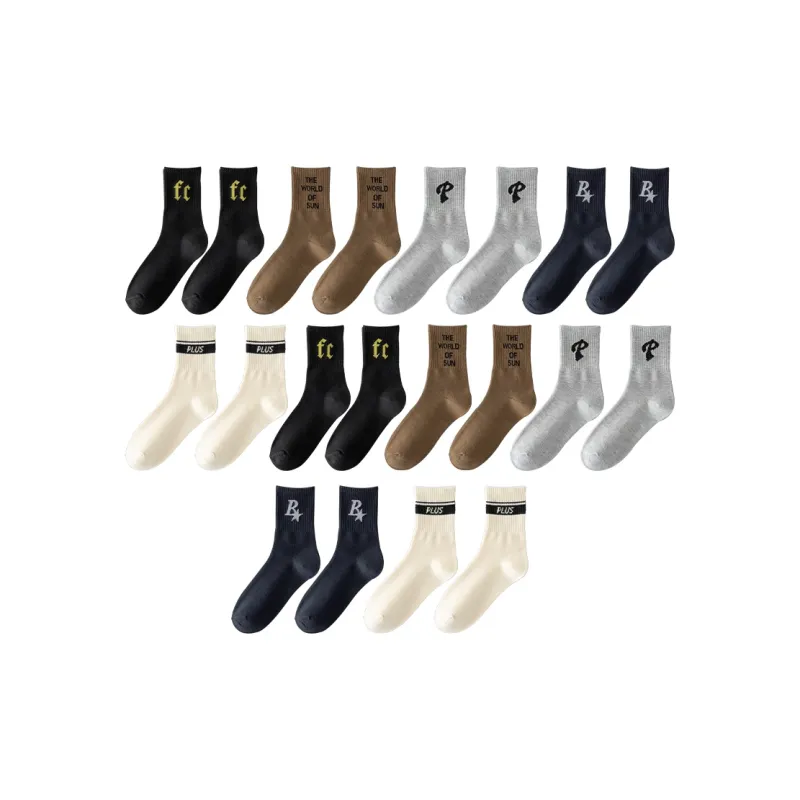 Cotton Gene Mid Calf Socks Men's Combo Set-12