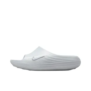 Nike Rubber Sole Shock Absorbers Slide Slippers Women's Silver