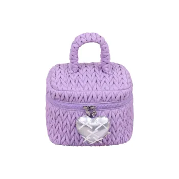 Gentle Welcome Heart Large Capacity Portable Stylish Makeup Bag Toiletry Bag Handbag Travel Storage Bags