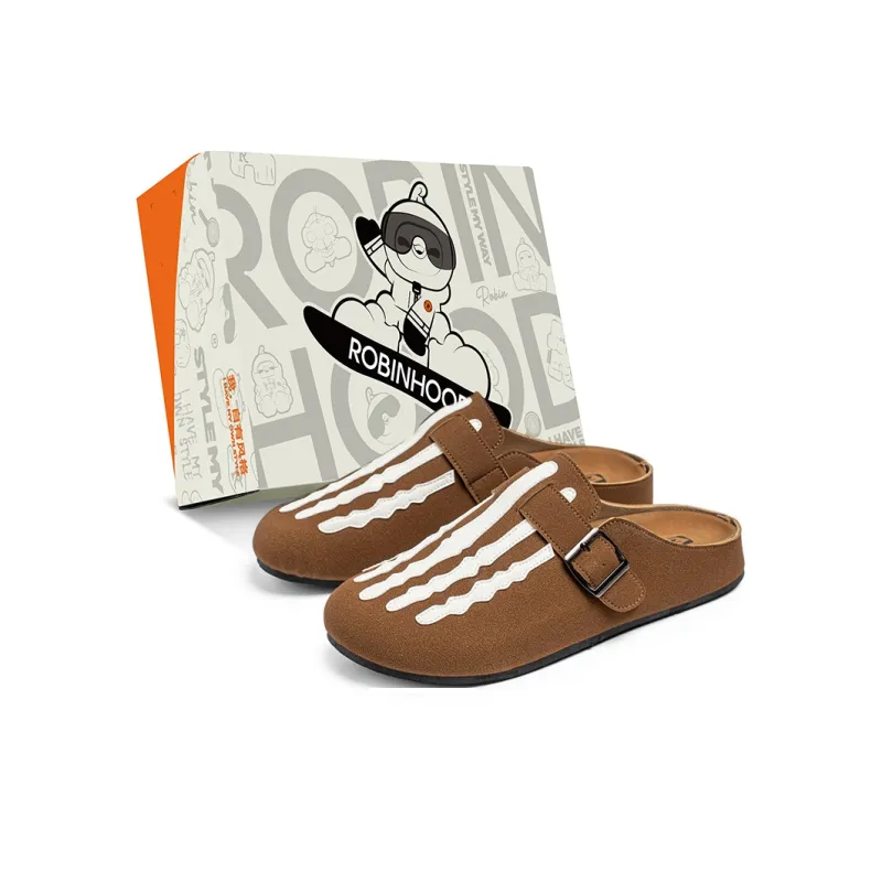 ROBINHOOD Odor Resistant Abrasion Resistant Slip Resistant Antibacterial Closed Toe Slippers Men's Box Included-5
