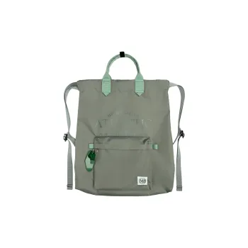 The MAD HATcher Polyamide Backpack Medium Size Unisex Stone Gray/Coyote Brown/Berry Purple/Khaki Plaid