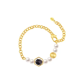 SIMPLE JOYS Pearl Bracelets Women's Gold