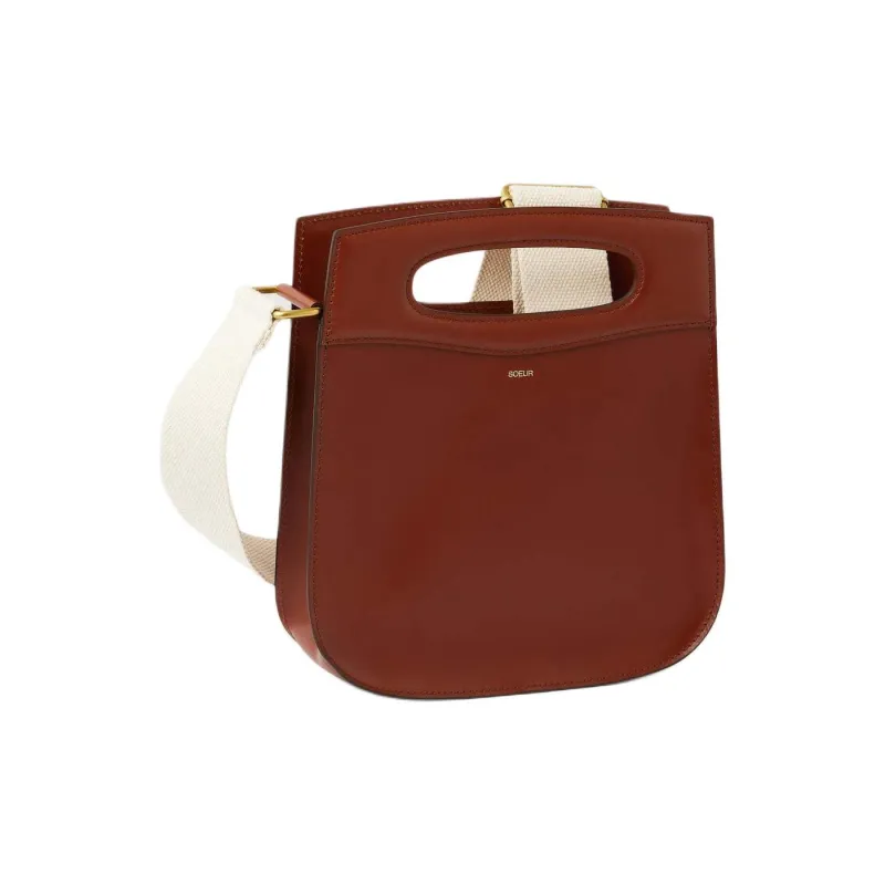 SOEUR Leather One Shoulder Handbags Women's Cognac-1