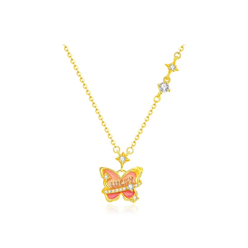 Lao Feng Xiang 925 Sterling Silver Necklaces Women's-0