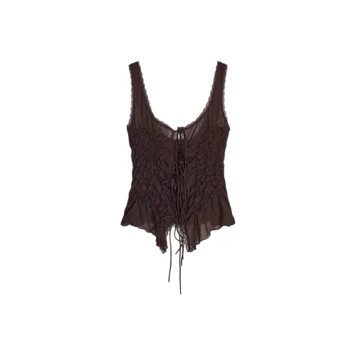 ZARA Tank Tops Women's Chocolate