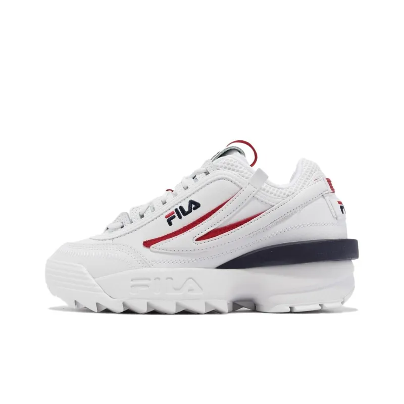 FILA Disruptor 2 Low Top Chunky Sneakers Women's White Red-0