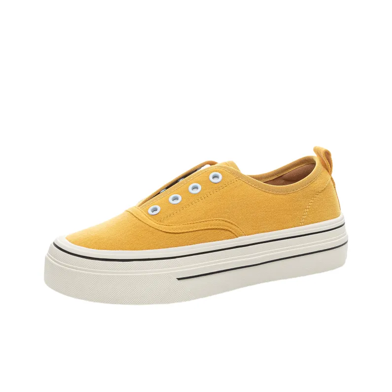 Help Abrasion Resistant Height Increasing Breathable Low Top Canvas Shoes Women's-5