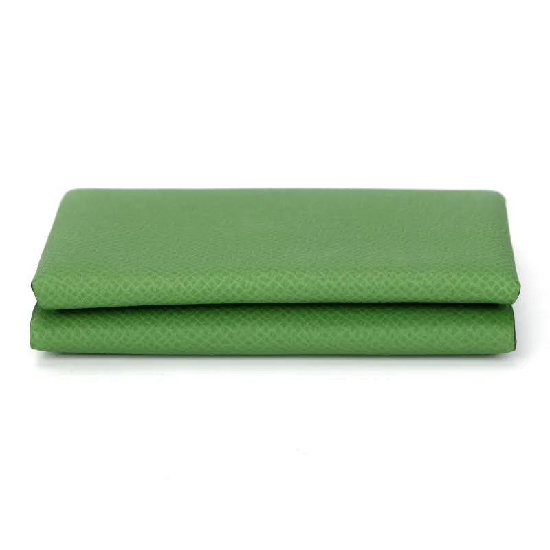 HERMES Calvi Epsom Calfskin Card Holder Women's A8 Yuka Ribbon Green-3