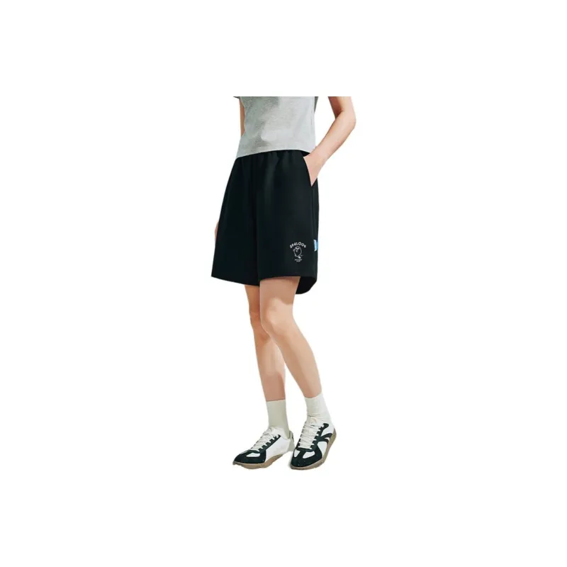 Anta x HAIBAOKANKAN,LIANMINGKUAN Life Collection Sports Shorts Women's Basic Black-2