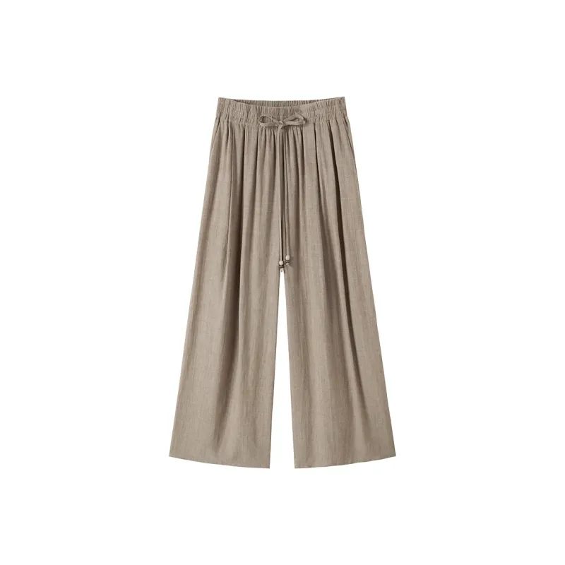 XIANGYING Casual Pants Women's Coffee-0