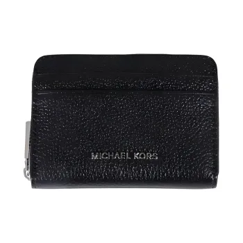 MICHAEL KORS Leather Card Holder Small Size Women's Black