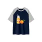 Navy Blue & White Heather Gray