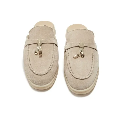 MILLIE'S Leather Patchwork Quiet Closed Toe Slippers Women's-7