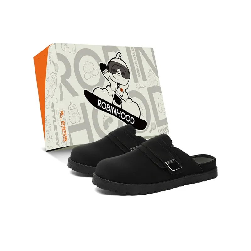 ROBINHOOD Quiet Odor Resistant Abrasion Resistant Slip Resistant Antibacterial Closed Toe Slippers Men's Box Included-10