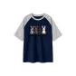 Navy Blue & White Heather Gray