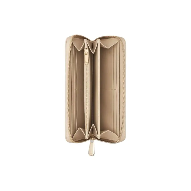 DIOR Lady Dior Sheepskin Wallet Women's Beige-3