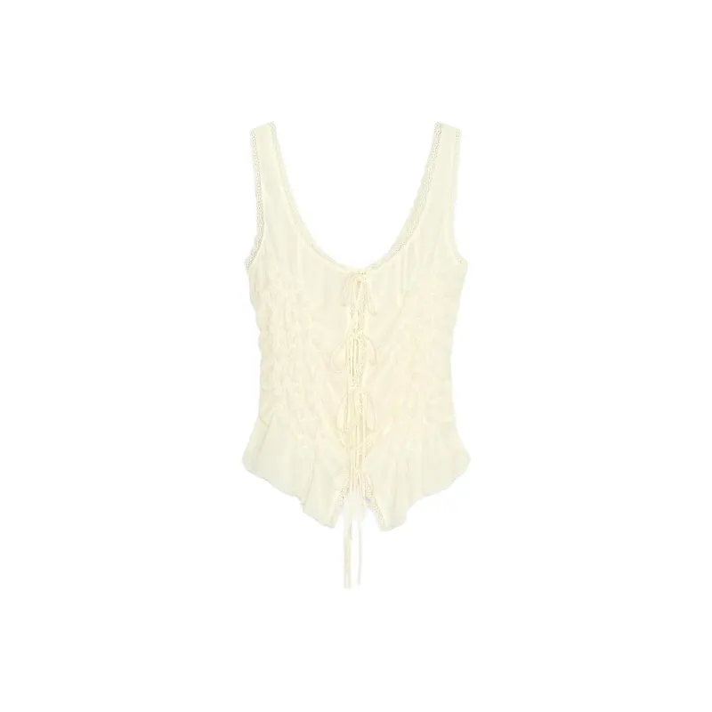 ZARA Tank Tops Women's Yellow-0