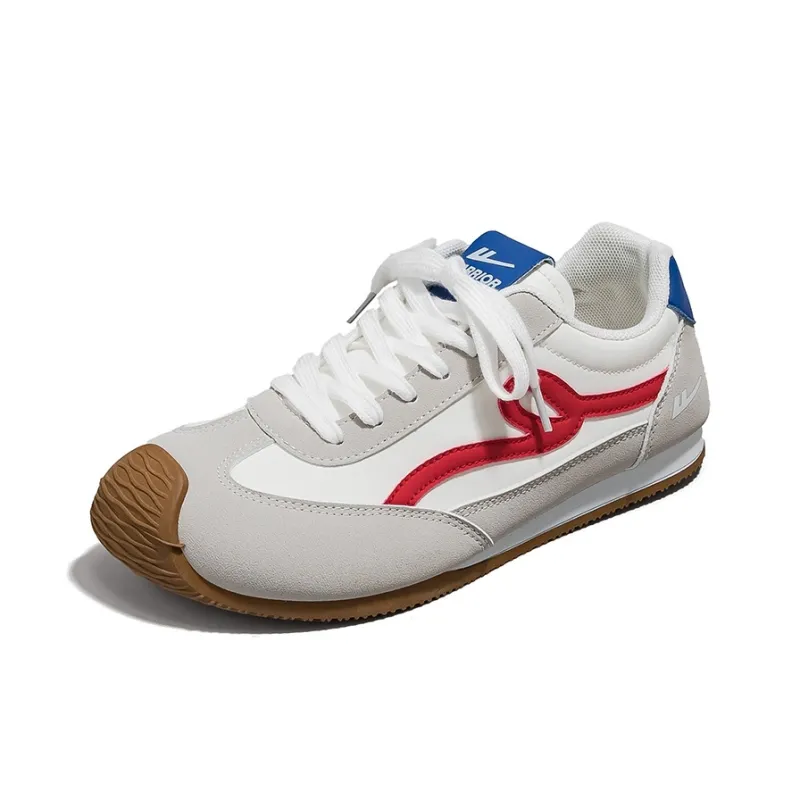 Warrior Non slip Lightweight Low Top Casual Shoes Women's Gray Blue Red-1