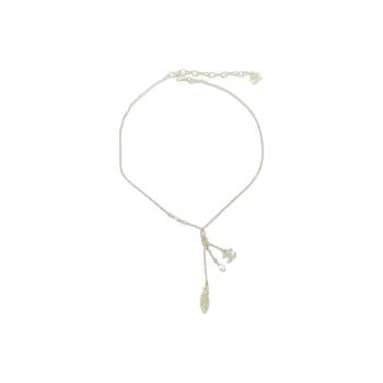 CHANEL Glass Pearl Necklaces Unisex Gold