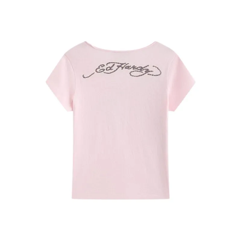 Ed Hardy T Shirts Women's Cherry Blossom Pink-1