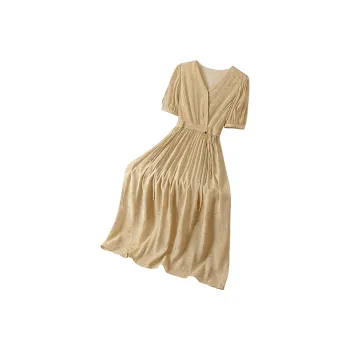 Cypress House Short Sleeved Dress Women's Light Yellow