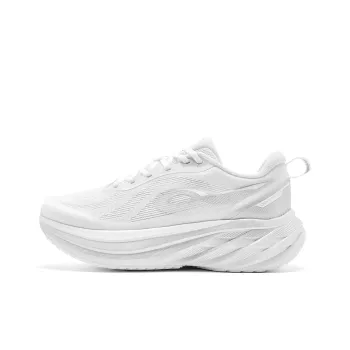 QIAODAN Cushioning, Slip Resistant, And Abrasion Resistant Low Top Casual Running Shoes Women's White Silver