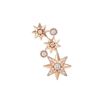 DIOR Diamond Earrings Unisex Gold