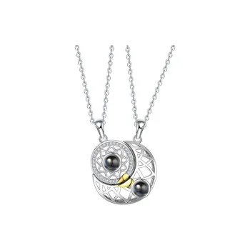 JKEM S925 Silver Necklaces Unisex