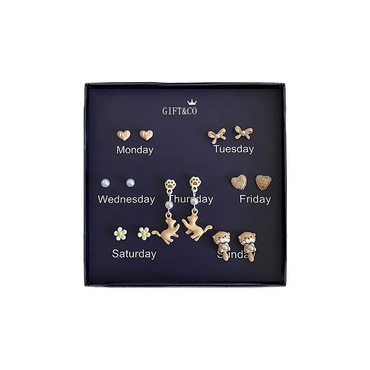 GIFT&CO Gold Plated S925 Silver Needle Stud Earrings Women's-0