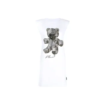 PHILIPP PLEIN Crystal embellished T shirt Dress