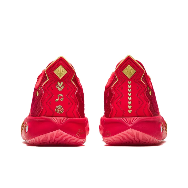 Anta KAI 2 Cushioning, Abrasion Resistant, And Resilient Properties Low Top Basketball Shoes Men's Red Gold-4