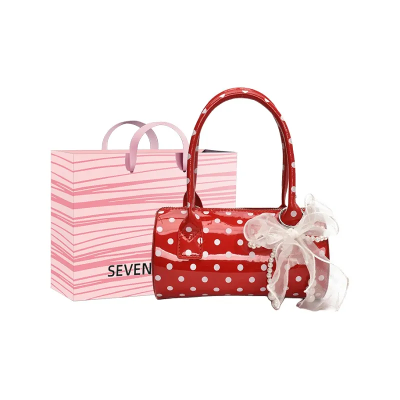 SEVENMOONS PU Boston Bag, One Shoulder Handbag Regular Women's Multicolor-7