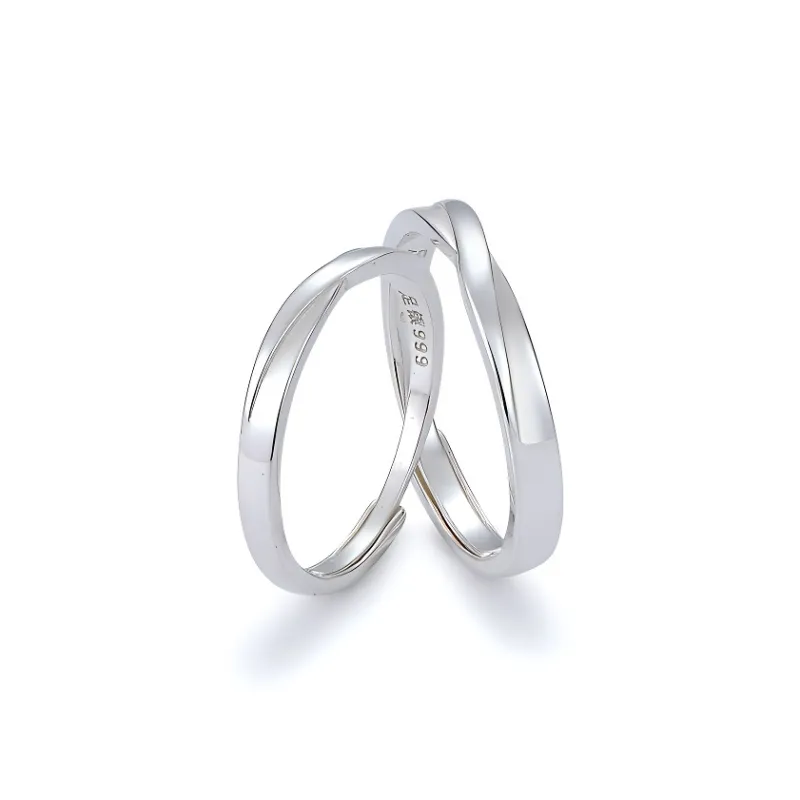 PUENTE 999 Fine Silver Couple Rings Unisex-0