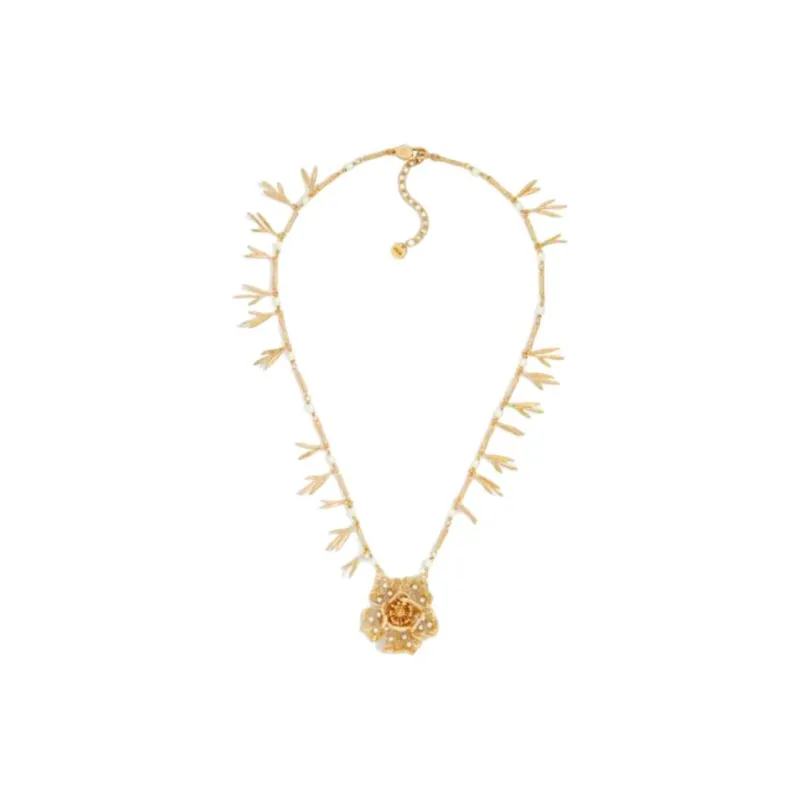 DIOR Gold Plated Necklaces Unisex Gold-1
