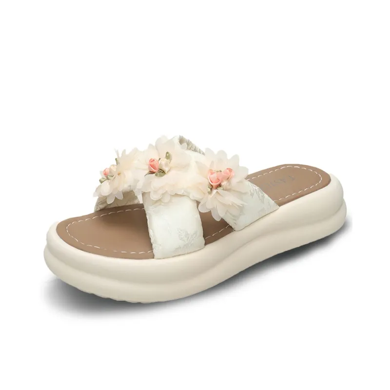 YUZHAOLIN Rubber Sole Slip Resistant Abrasion Resistant Slide Slippers Women's-0