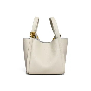Bullrun Cow Leather Handbag Regular Women's Milkshake White