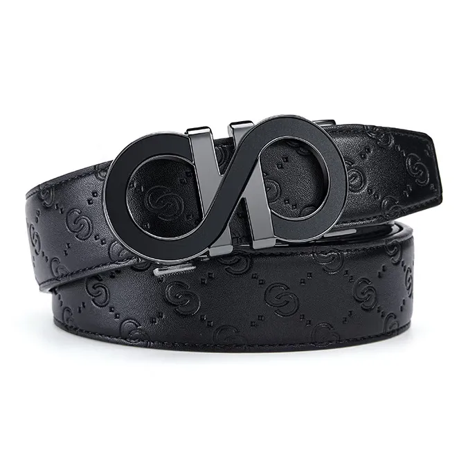 ROBINHOOD Cow Leather Belts Men's 3.5cm-0