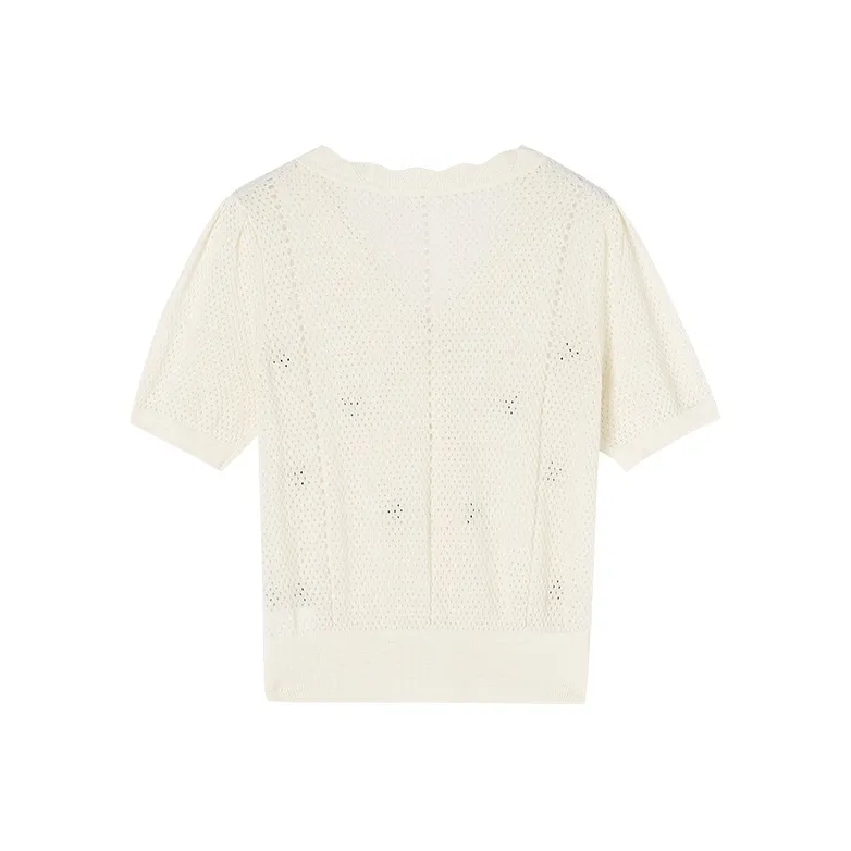 XIANGYING Knitwear Women's Ecru-1
