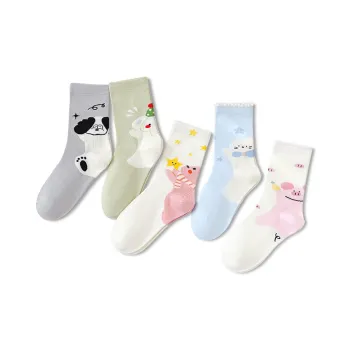 Gentle Welcome Mid Calf Socks Women's 5 Pack