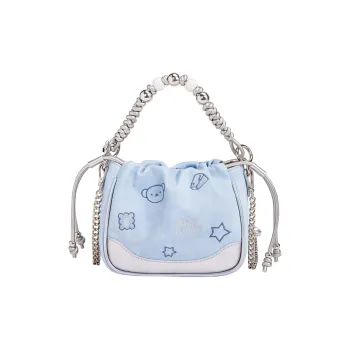 Miffy Synthetic Leather Shoulder Bag, Crossbody Bag, Handbag Women's Denim Blue/White