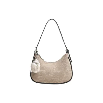 Jade En Plus PU One Shoulder Handbag, Crossbody Bag Regular Women's Ecru/Brown