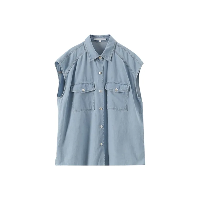 LUYOUYE Shirts Women's Light Blue-0