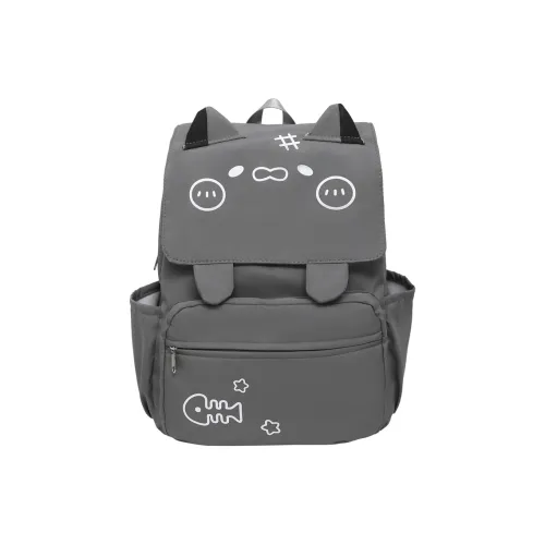 AIBAG Nylon Laptop Bag Backpack Unisex Gray/Black