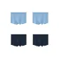 2 Pack Marine Blue+2 Pack Navy Blue