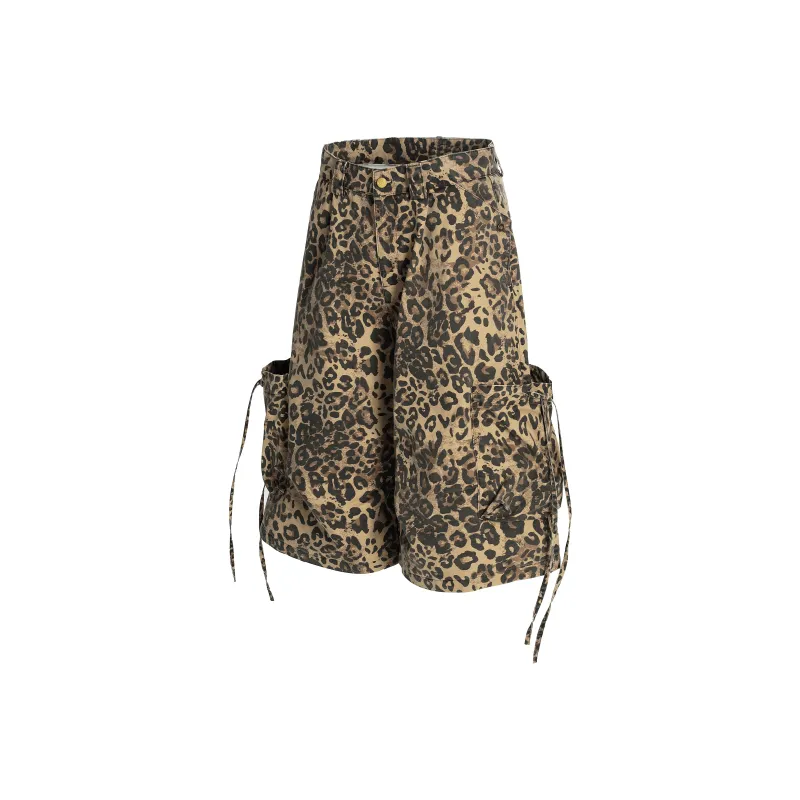 ONITSOP Casual Shorts Unisex Leopard Print-1