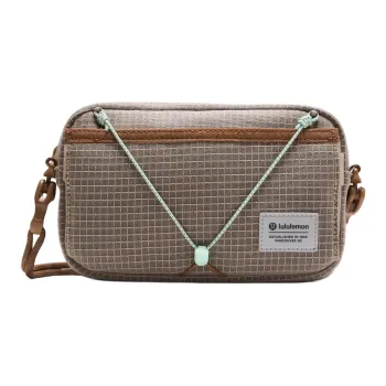 Lululemon Color Block Crossbody Bag Small Size Unisex Brown