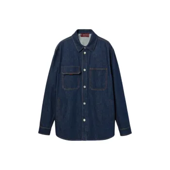 GUCCI Lido FW25 Shirt Men's Dark Blue