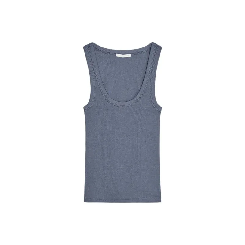 ZARA Tank Tops Women's Gray/Blue-0