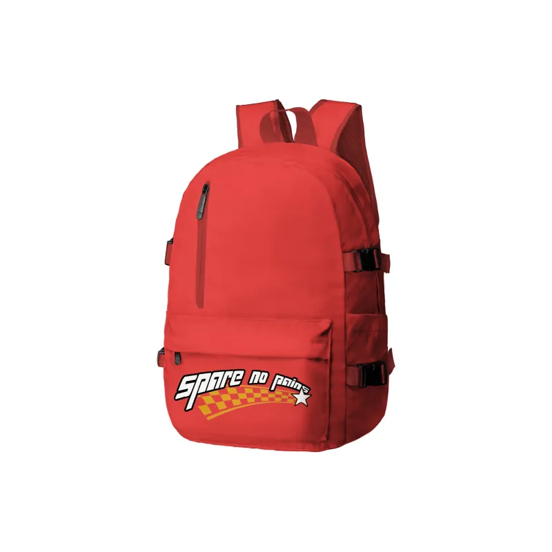 TURN UP Polyester Backpack Regular Unisex Red-1