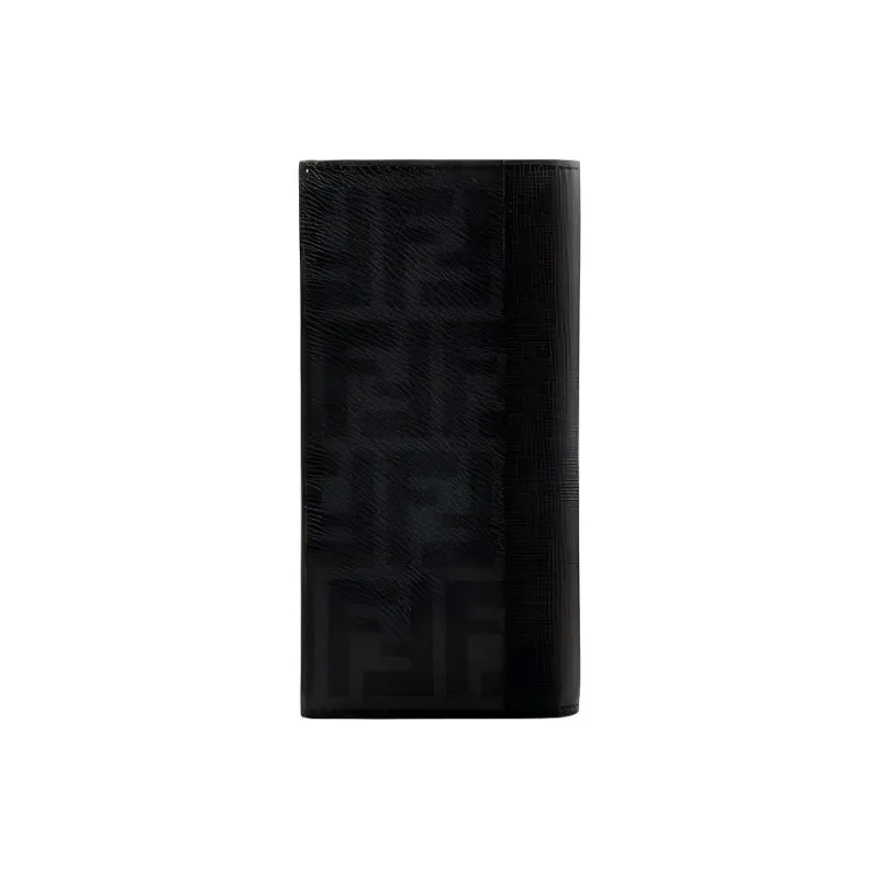 FENDI Coated Canvas With Leather Wallet Men's Dark Gray-0